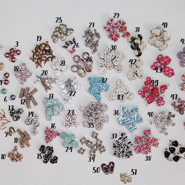 Floating locket charms, tiny charm, Floating Charms