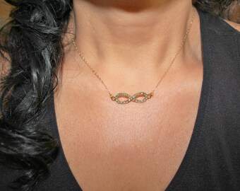 Gold Infinity Charm Necklace