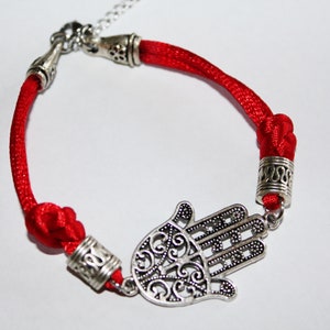 Hamsa bracelet, Kaballah bracelet, Red bracelet, evil eye bracelet
