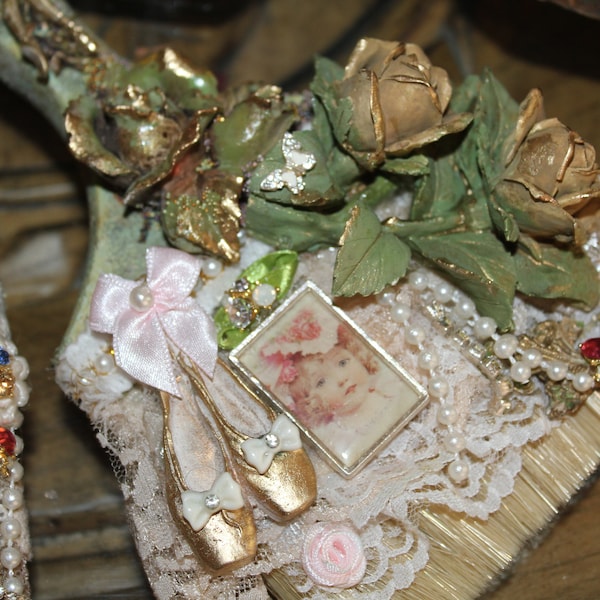 Handgemaakte gemengde techniek penseelkunst - uniek wanddecoratie