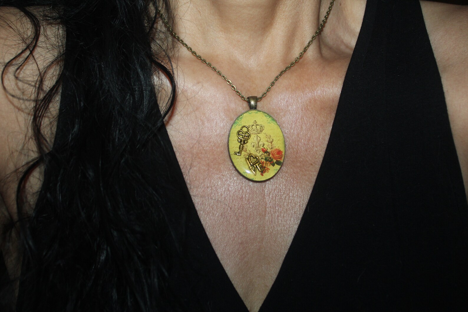 Cameo Charm Necklace Vintage Cameo Necklace Charm Necklace Etsy