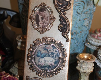 Vintage Style Love Wall Decor: Handmade Wooden Plaque