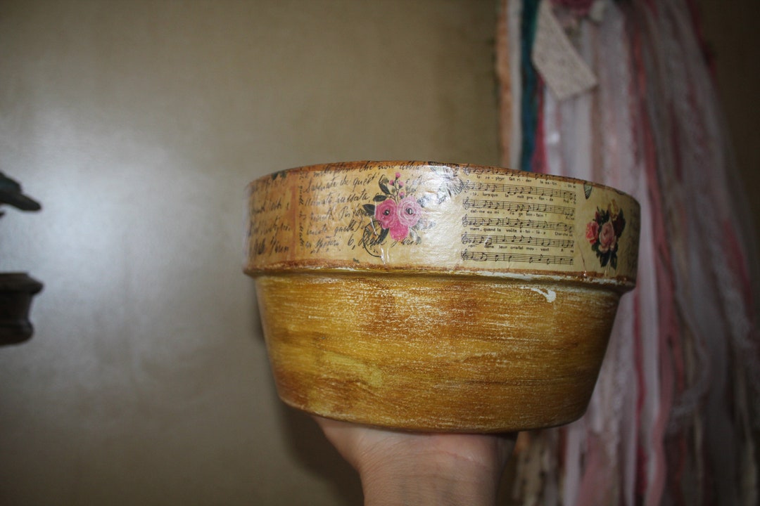 Pot en terre cuite, jardinières en céramique décorées, jardinières