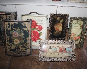 Handmade Wooden Square Vanity Tray: Vintage Style