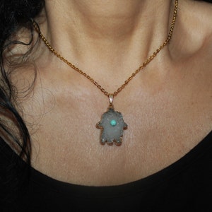 Jusqu, Hamsa collier, collier de charme mauvais œil, mauvais œil bijoux, bijoux hamsa, Pierre hamsa, hamsa or