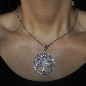 Tree of life necklace, Tree of life charm, tree of life charm necklace, silver tree of life, Chakra Healing pendant