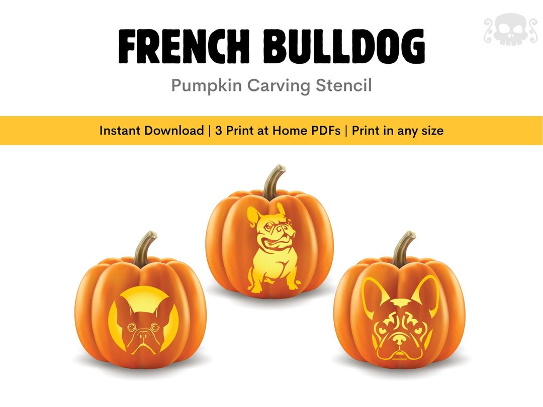 French Bulldog Pumpkin Stencil