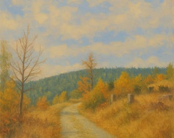 Impresión artística del Sendero Otoñal de Oberreifenberg – Descarga digital