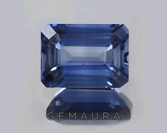 AAA+ Ceylon Royal Blue Sapphire – 8+ Carat Emerald Cut Loose Gemstone