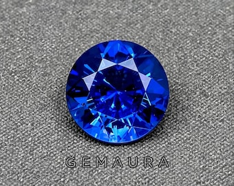 Zaffiro blu naturale da 9,5+ ct – taglio rotondo, pietra preziosa dalla brillantezza reale