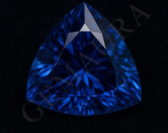 Zafiro azul de talla trillón: 11 x 11 mm, piedra preciosa suelta AAA, origen de Sri Lanka