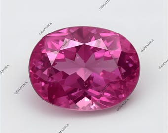 Zaffiro rosa naturale da 8 x 10 mm, taglio ovale, pietra preziosa sciolta rosa brillante