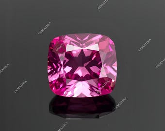 Zaffiro rosa naturale da 9 x 9 mm – Taglio a cuscino, pietra rosa rosato vibrante