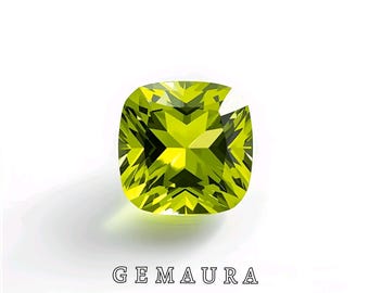 Peridoto naturale da 10+ ct, taglio a cuscino, brillante pietra preziosa verde neon