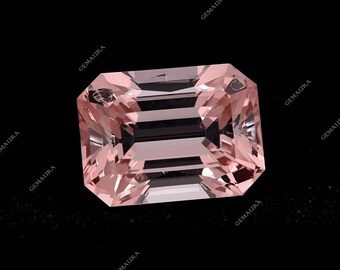Zaffiro rosa naturale da 12 x 10 mm – taglio radiante, pietra preziosa color rosa pesca tenue