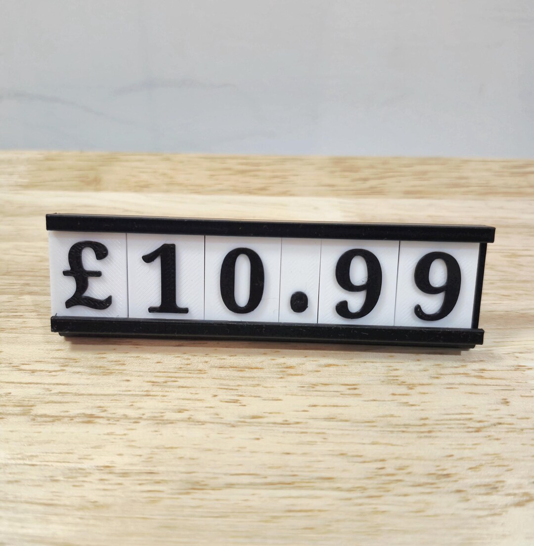 Stall Price Sign | Customisable | Interchangeable Number Tiles | Craft ...