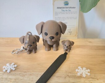 Toby the Dog Collectors Gift Set – Handmade Desk Buddy, Keyring & Bookmark Bundle