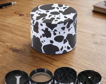 50mm UV All-Over Print Zinc Alloy Tobacco Grinder – Premium 4-Layer Herb Crusher, Durable Metal Spice Grinder, Unique Smoking Gift