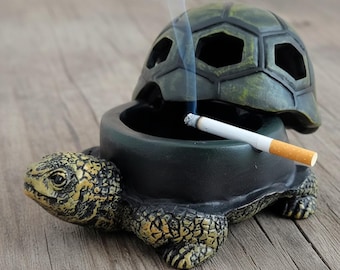 Personalized Tortoise Resin Desktop Ashtray & Home Decor – Handmade Resin Craft, Unique Smoking Tray, Cultural Ornament Custom Gift
