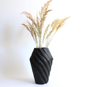 Handcrafted Wooden Vase for Dried Flowers | Artisan-Made from Ukraine | Unique Rustic Home Decor