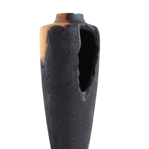 Oak Wood Vase for Dried Flowers