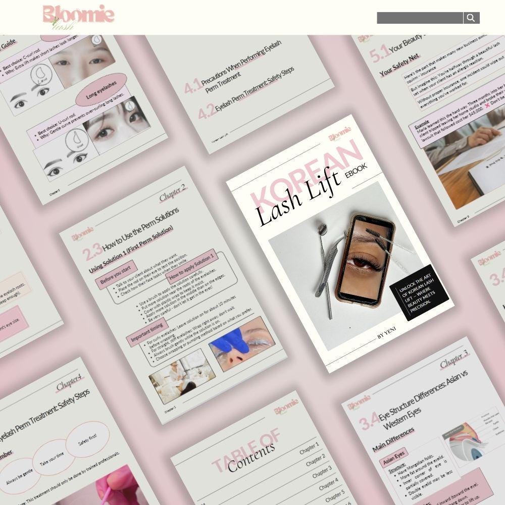 Lash Training Manual Template | Korean Lash Lift Course | Editable on ...