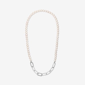 Collana di perle coltivate Edison rotonde/quasi rotonde bianche da 11,6