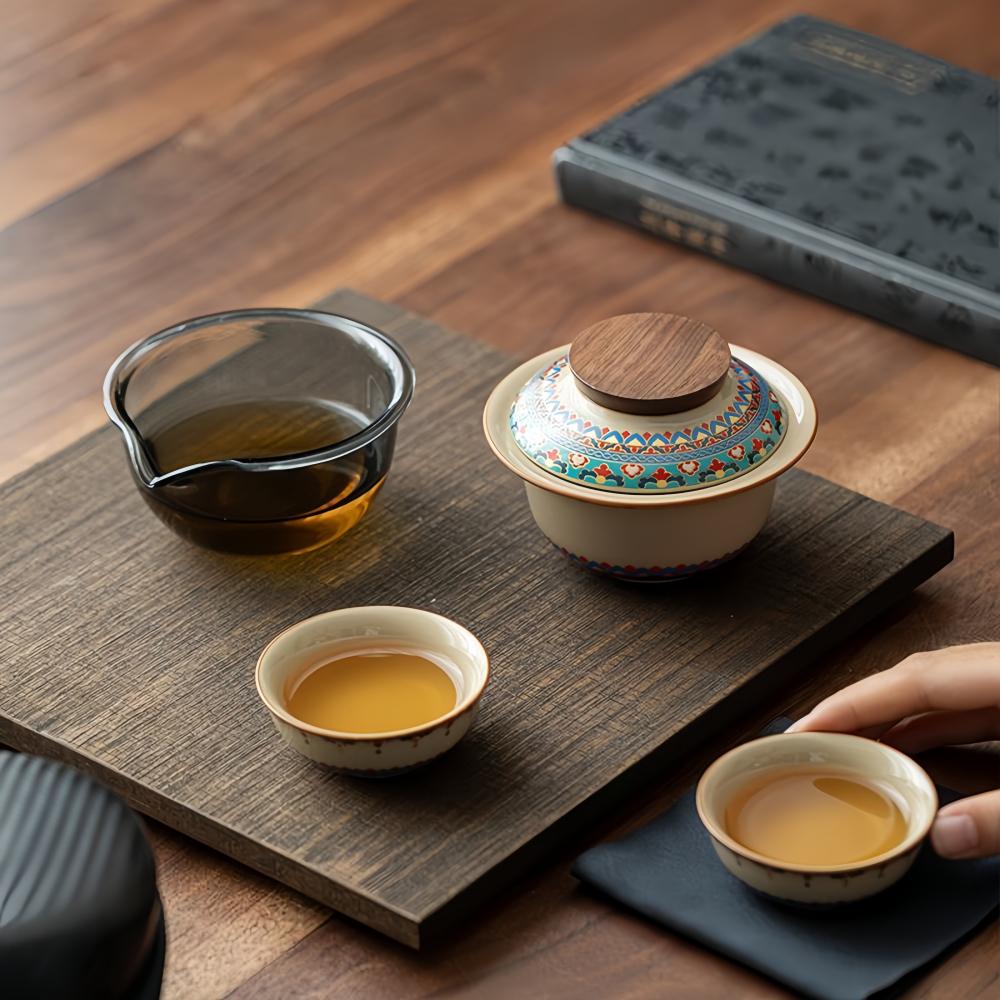 敦煌の絵が描かれた携帯用茶器、旅行用茶器セット - Etsy 日本