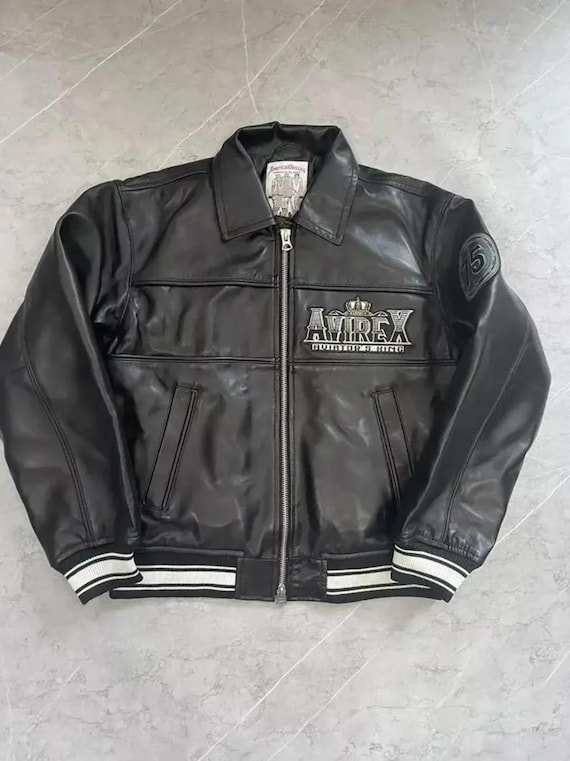 Avirex 75th Anniversary Aviator's King Black Leather Jacket