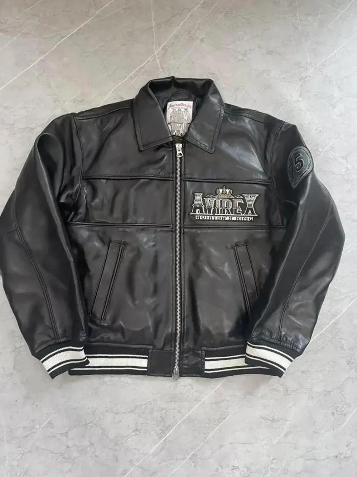 Avirex 75th Anniversary Aviator's King Black Leather Jacket
