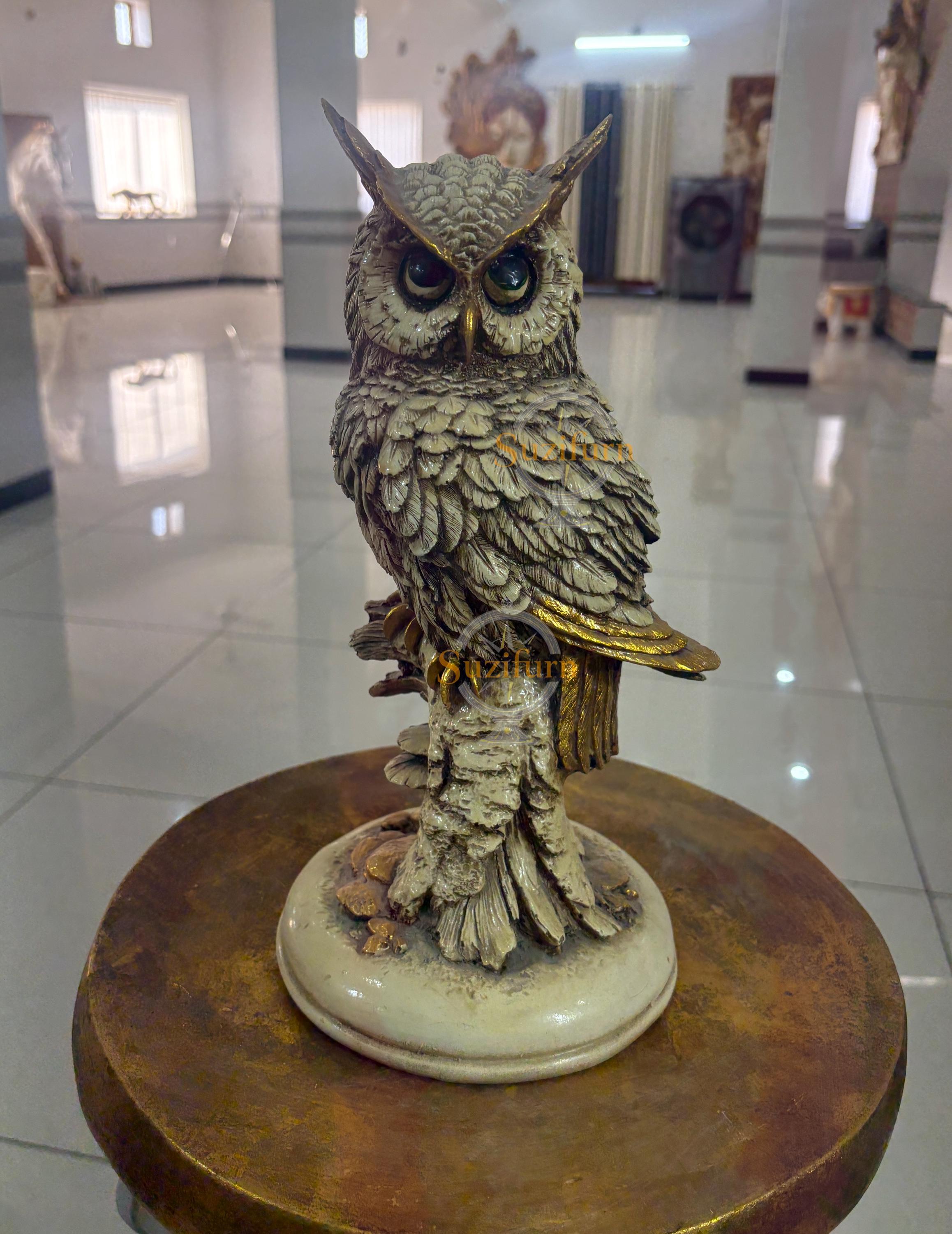 Statue Da Giardino In Miniatura – Gufi Con Fata E Libri – Lettura Più Forte – Resina, Collezione - 4