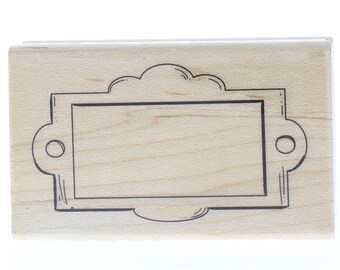 Hampton Art Halloween Mardigras Feathered Mask Wooden Rubber Stamp