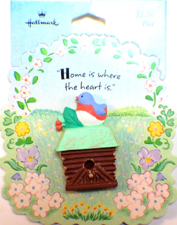 Home is where the Heart is Birdhouse Bird Hallmar… - image 1