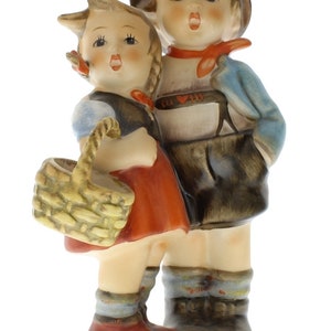 Goebel Hummel Surprise Little Boy and Girl 94 TMK5 1980 porcelain image 1