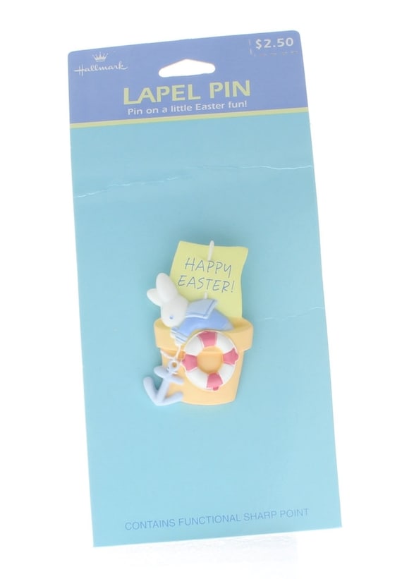 Hallmark Easter Hat Lapel Pin Happy Easter Sailor 
