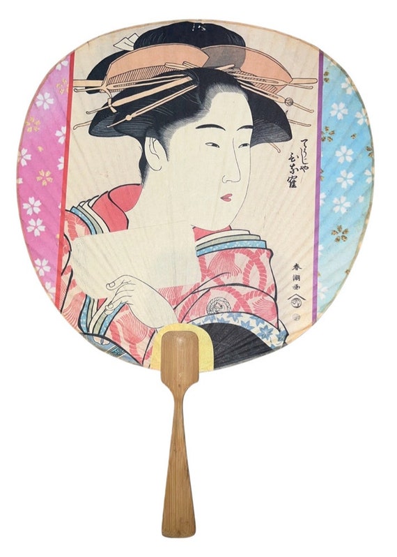 Asian Japanese Style Advertising Hand Fan with Woo