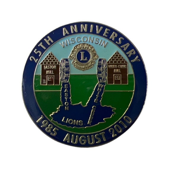 25th Anniversary 1985 Aug 2010 Lions Club Wisconsin Hat Lapel Etsy