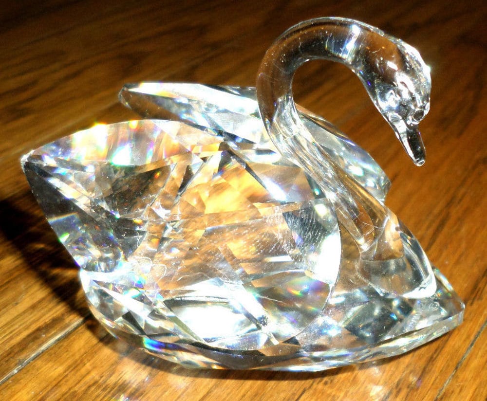 Swarovski Love Swan Beautiful Crystal Figurine Stamped Signed - Etsy
