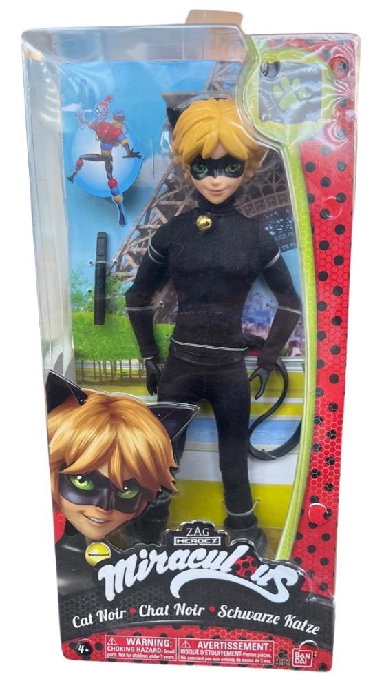 Miraculous Cat Noir Action Figure - 26cm Posable Superhero Doll With Plagg Kwami