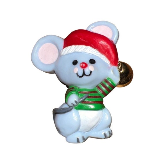Holiday Christmas Mouse with Jingle Bell Hallmark… - image 1