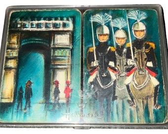 Hallmark Arc Di Triumph French Guard 2 Decks Set of Plastic Playing Cards