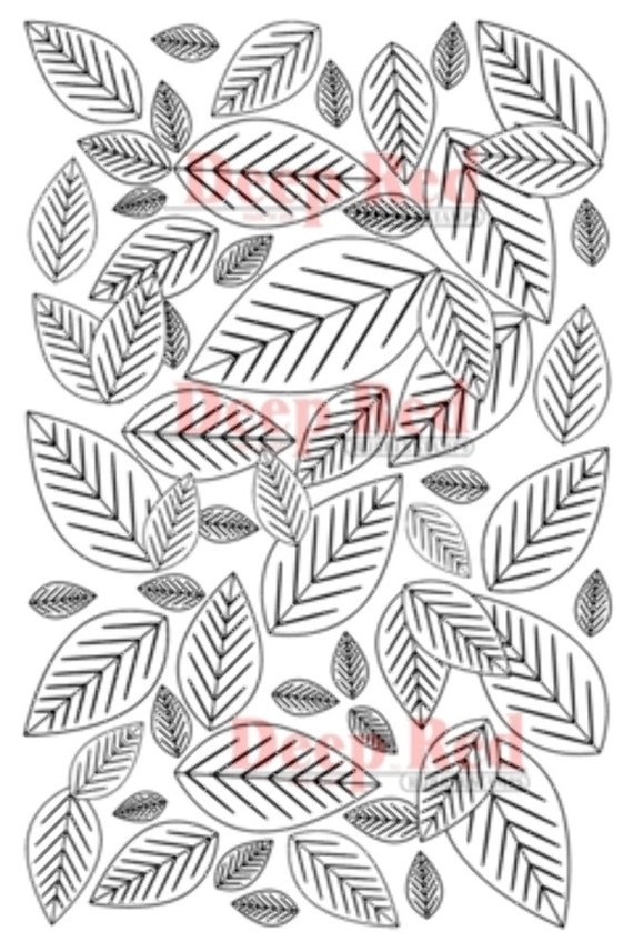Deep Red Stamps ATC Explorer Rubber Stamp - Deep Etch Red Rubber For Crafting & Scrapbooking