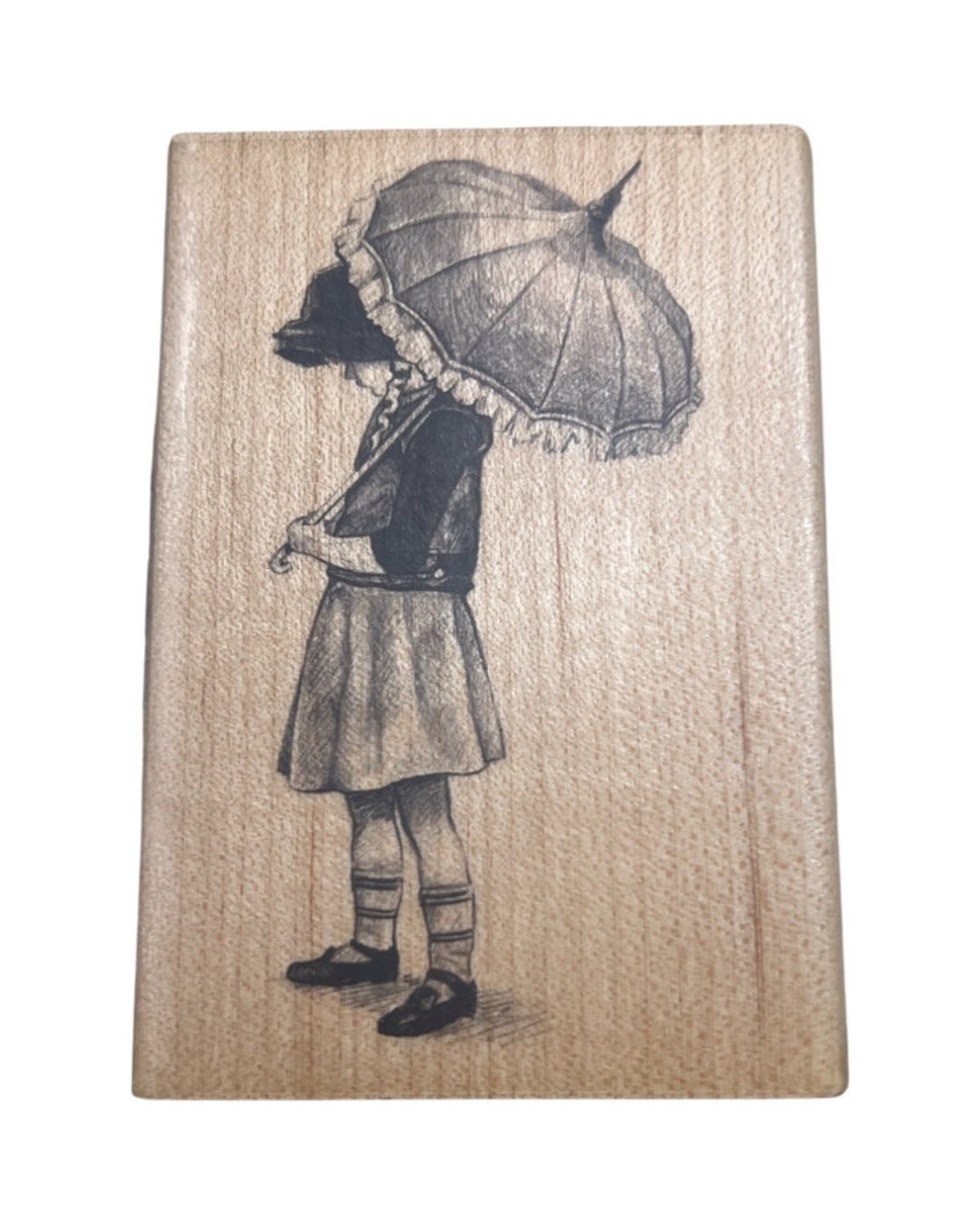 Inkadinkado Timbro In Legno Gardenia | 7,6 X 7,6 Cm | Per Scrapbooking E Card Making