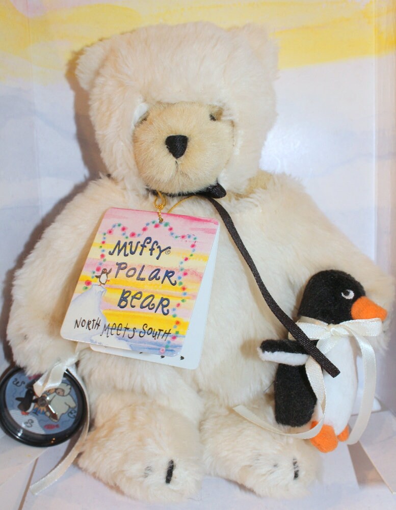 Muffy Vanderbear Doll Polar Bear North Meets South Penguin Compass