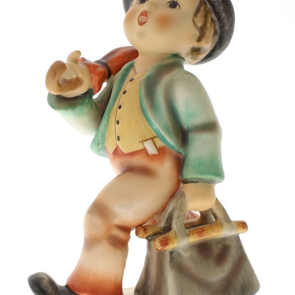 Goebel Hummel  Merry Wanderer Boy Umbrella Suitcase 7/0 TMK 5 Porcelain Figurine