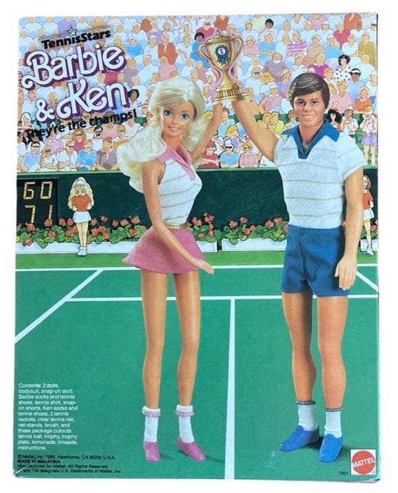 Barbie Vintage Tennis 1980 – Poupée D’occasion, édition Années 80