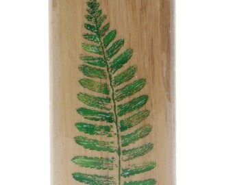 Rubber Stampede Fern Frond Leaf Garden Botanical Wooden Rubber Stamp