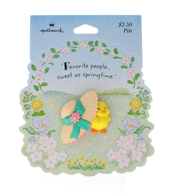 Hallmark Easter Pin Easter Baby Chic and Bonnet H… - image 1