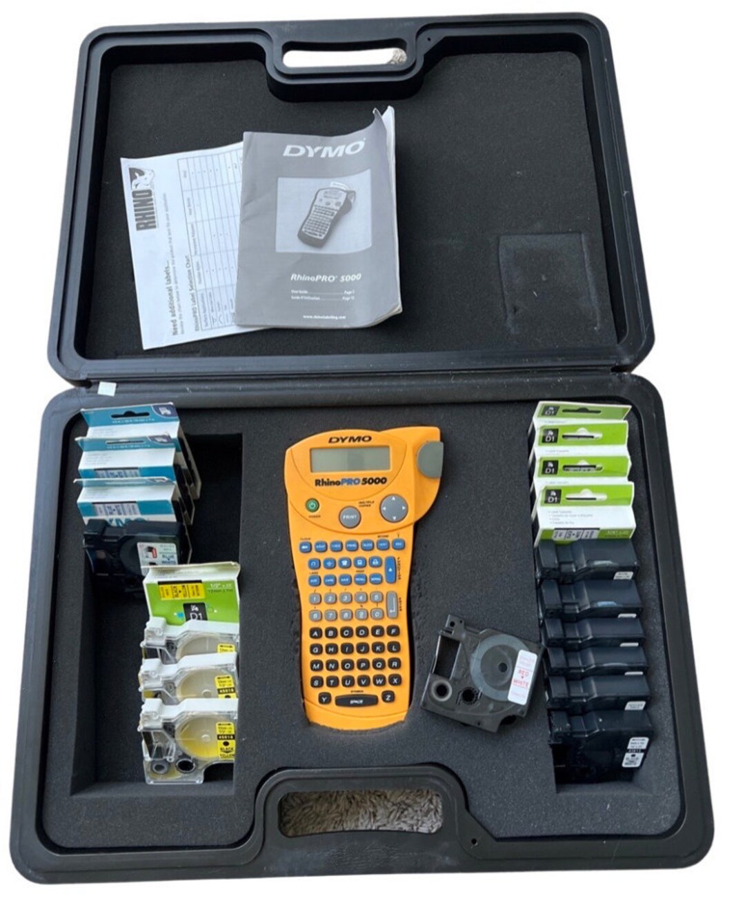 Dymo Rhino Pro 5000 Label Maker With Lots of Cartridges ...