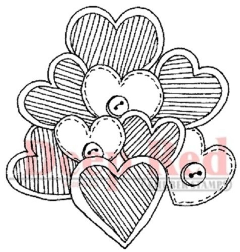 Deep Red Rubber Cling Stamp Renaissance Art Girl